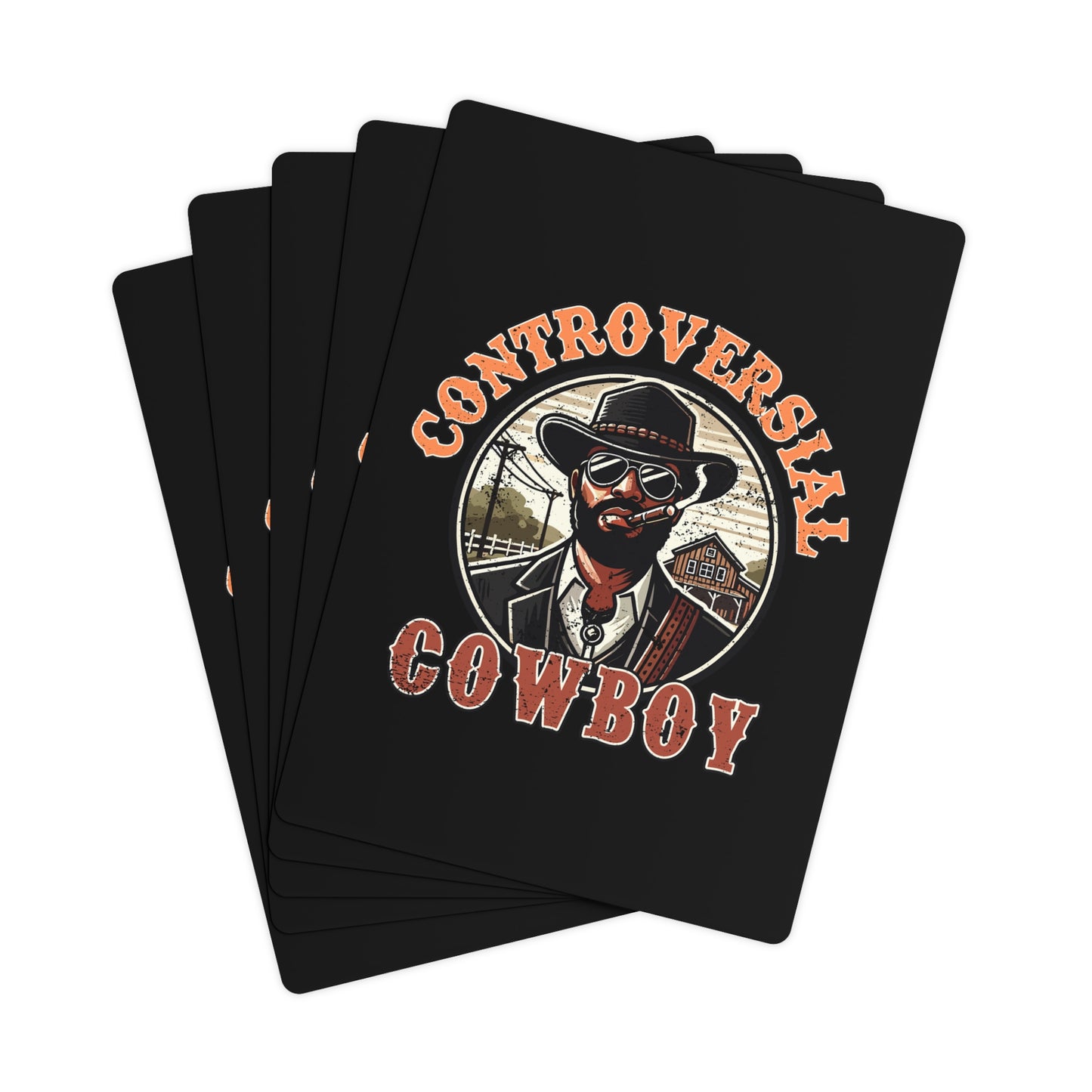 "Controversial Cowboy" Poker Cards