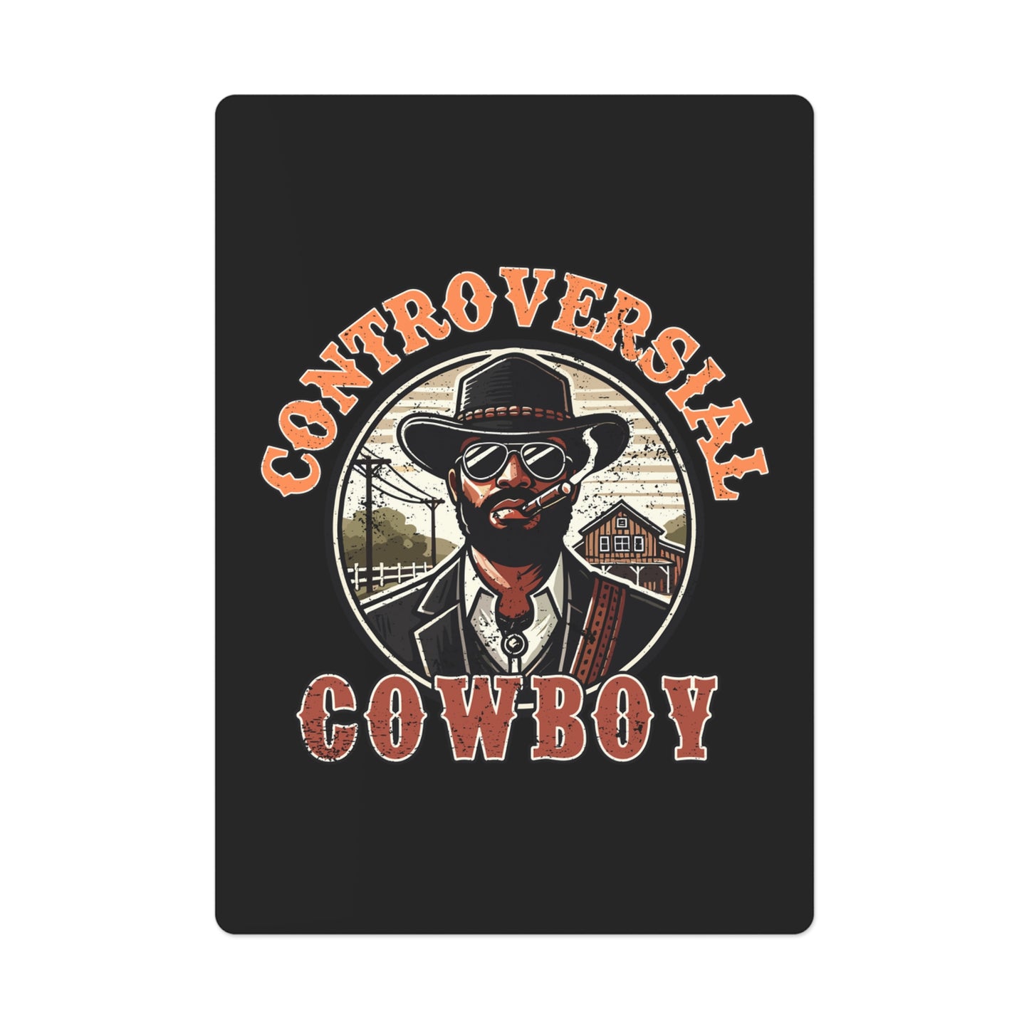 "Controversial Cowboy" Poker Cards